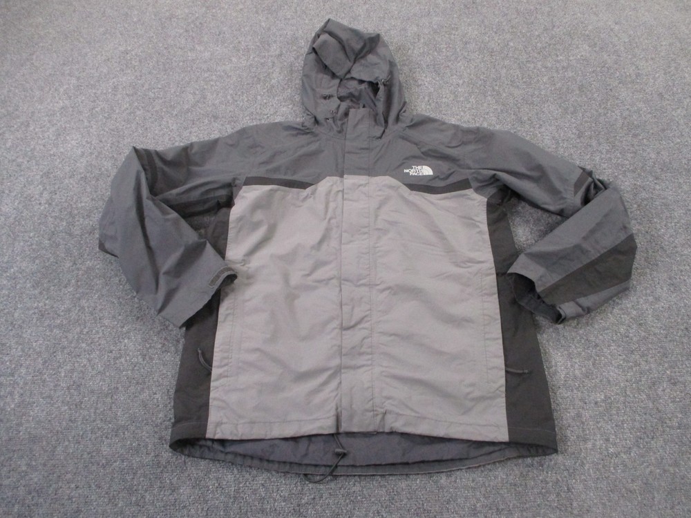 North Face Womens M Gray Hyvent Waterproof Hiking Rain Jacket for Camping Outdoors
