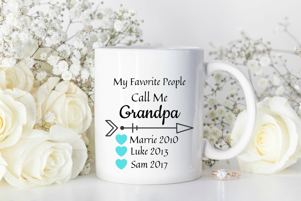 Custom Grandpa Mug My Favorite People Call Me Grandpa Personalized Gift For
