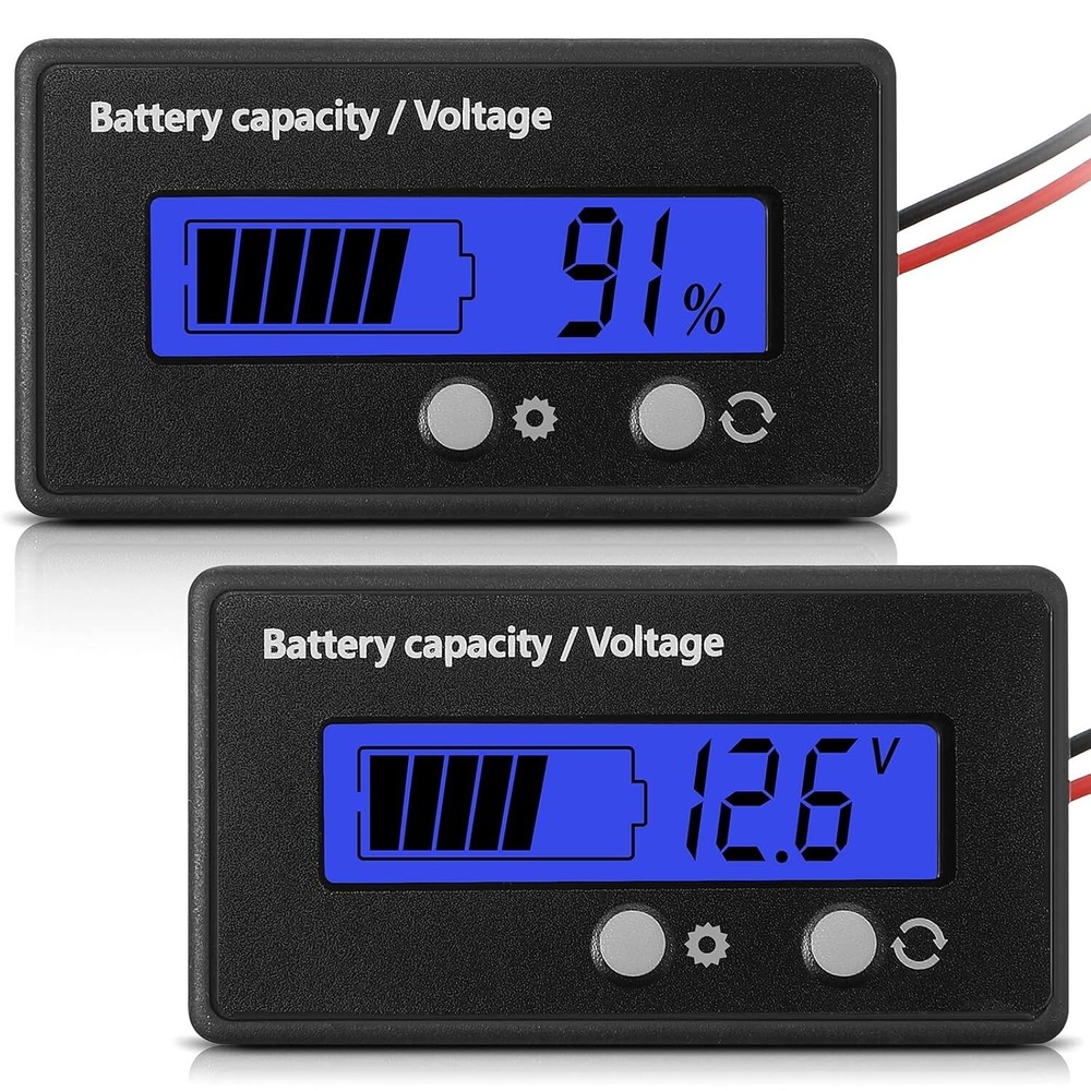Battery Capacity Indicator Golf Cart Voltage Meter Monitor Gauge