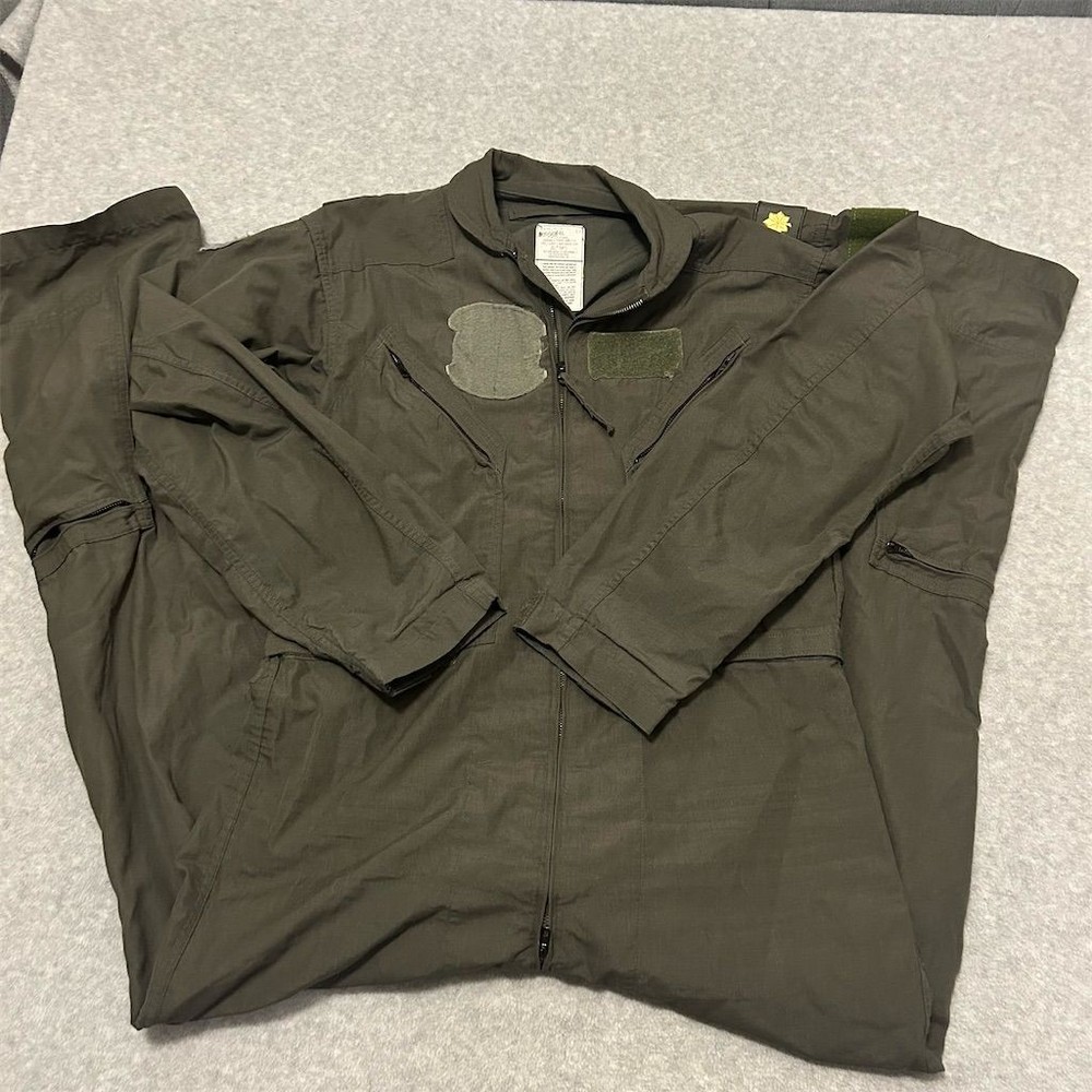 U.S. Military Coveralls Flyers FR 44L Green CWU 27/P Sage Class 1 Vintage USAF