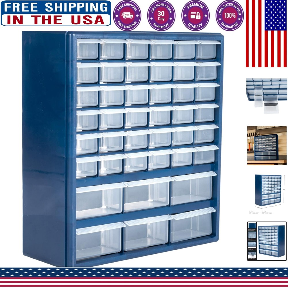 Durable Polypropylene Storage Drawer with 42 Versatile Compartments