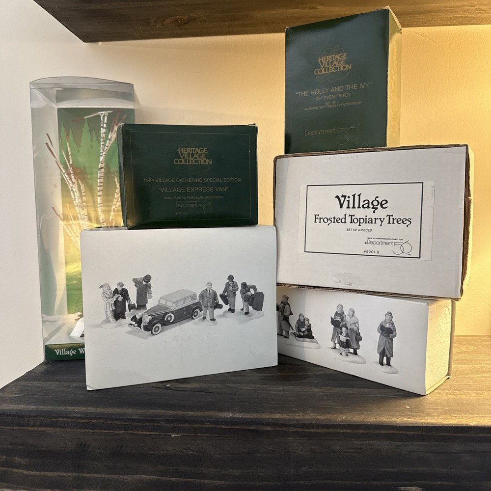 Department 56 Heritage Village Collection – Accessory Bundle (Original Boxes)