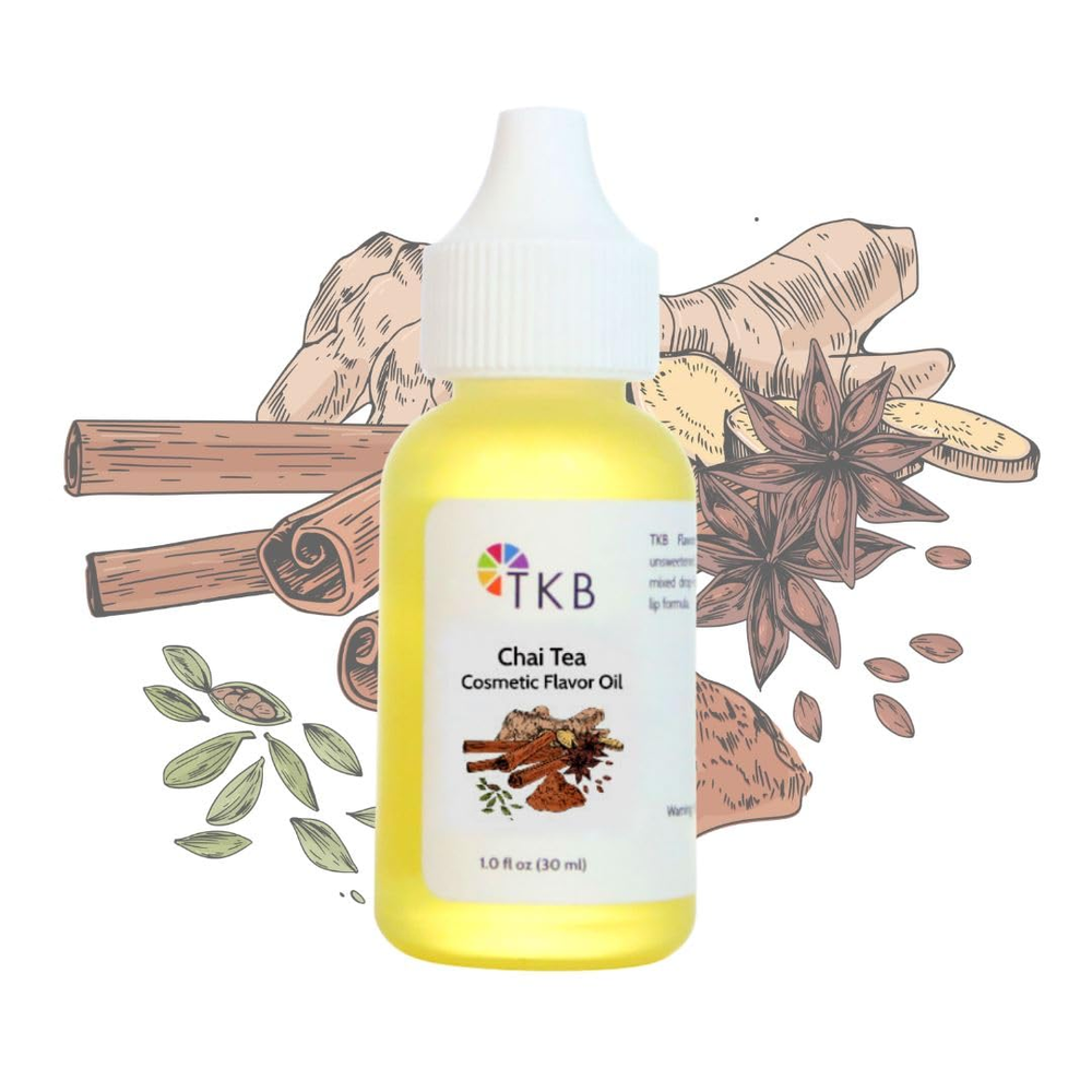 Flavor Oil for DIY Cosmetics, Soaps, Lip Balm, Lip Gloss & Lipstick in Chai Spice