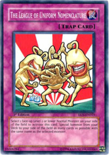 The League of Uniform Nomenclature EEN-EN055 Common 1st Edition x3 Light Yugioh Card