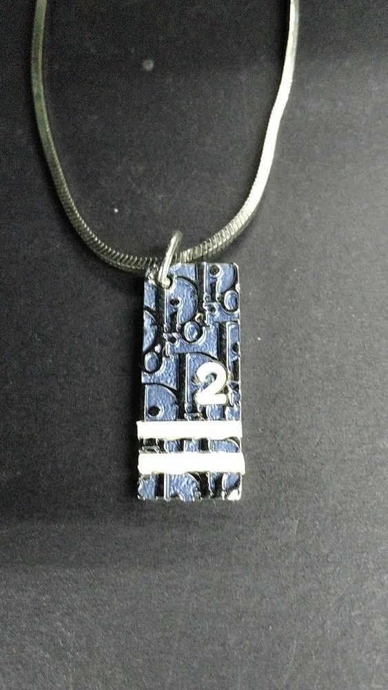 Dior No2 Trotter Plate Blue Beaded Necklace