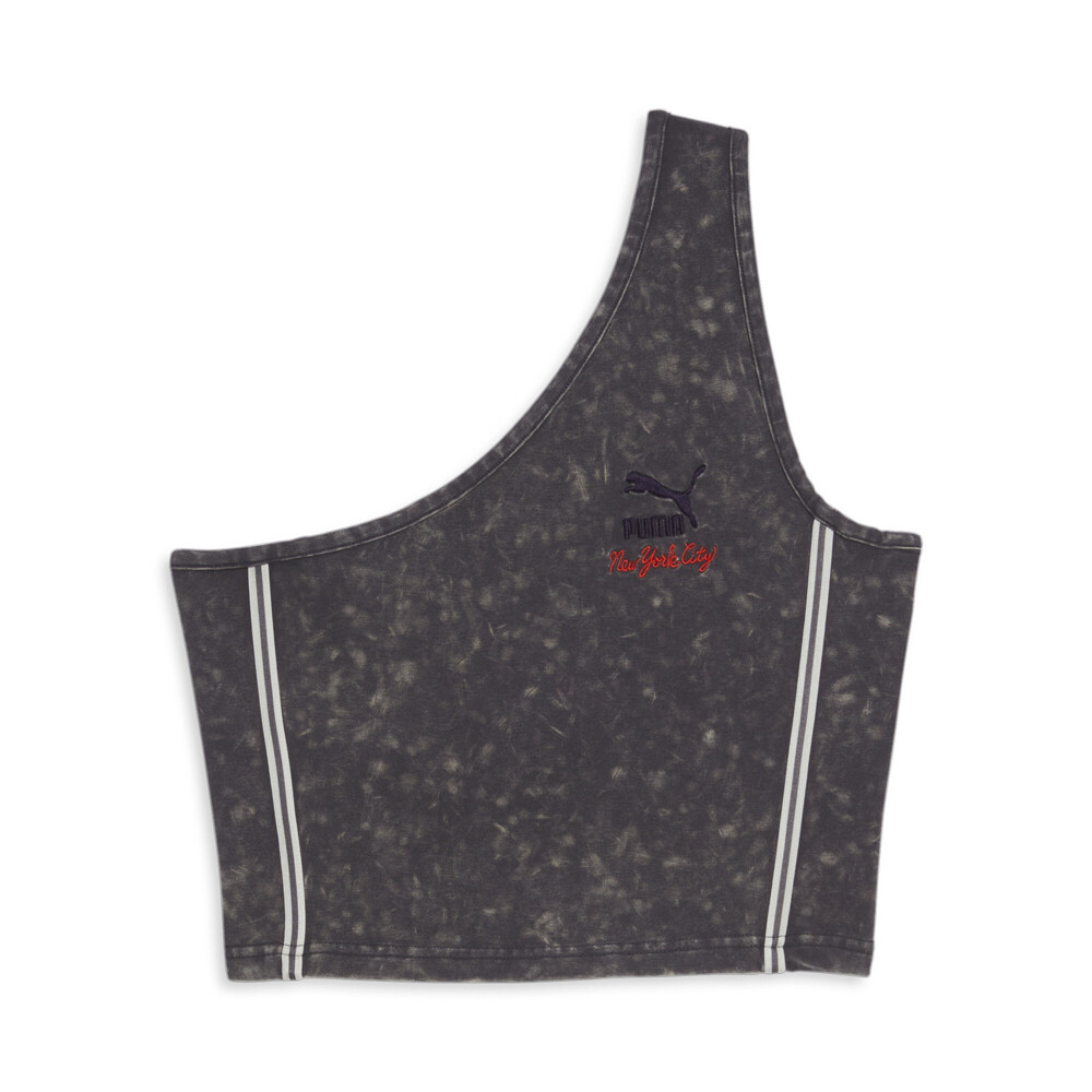 Puma Nyc Remix Scoop Neck Crop Tank Top Womens Grey Casual  Athletic 62451413