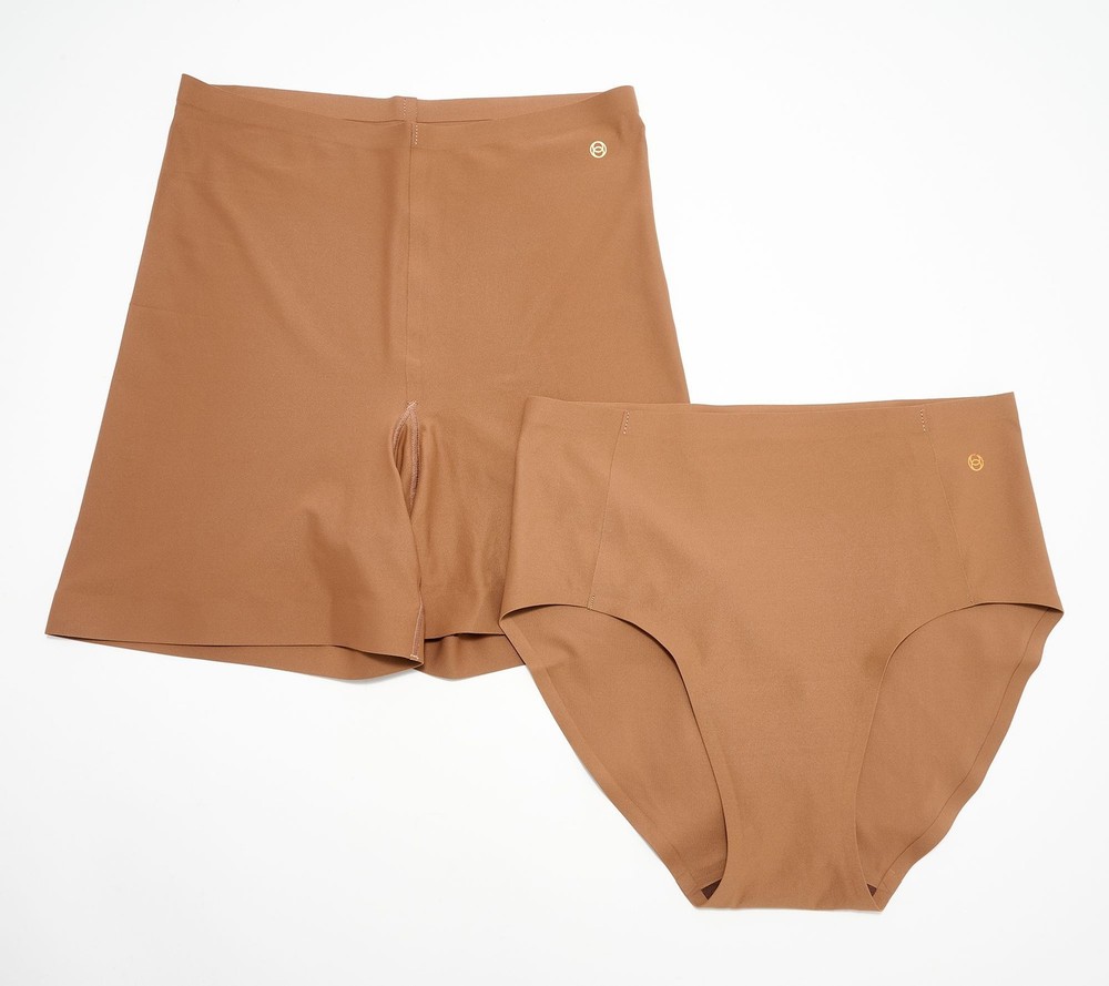 Evelyn & Bobbie Women's Panties Sz One Size Full Brief Panty Slip Brown A698807