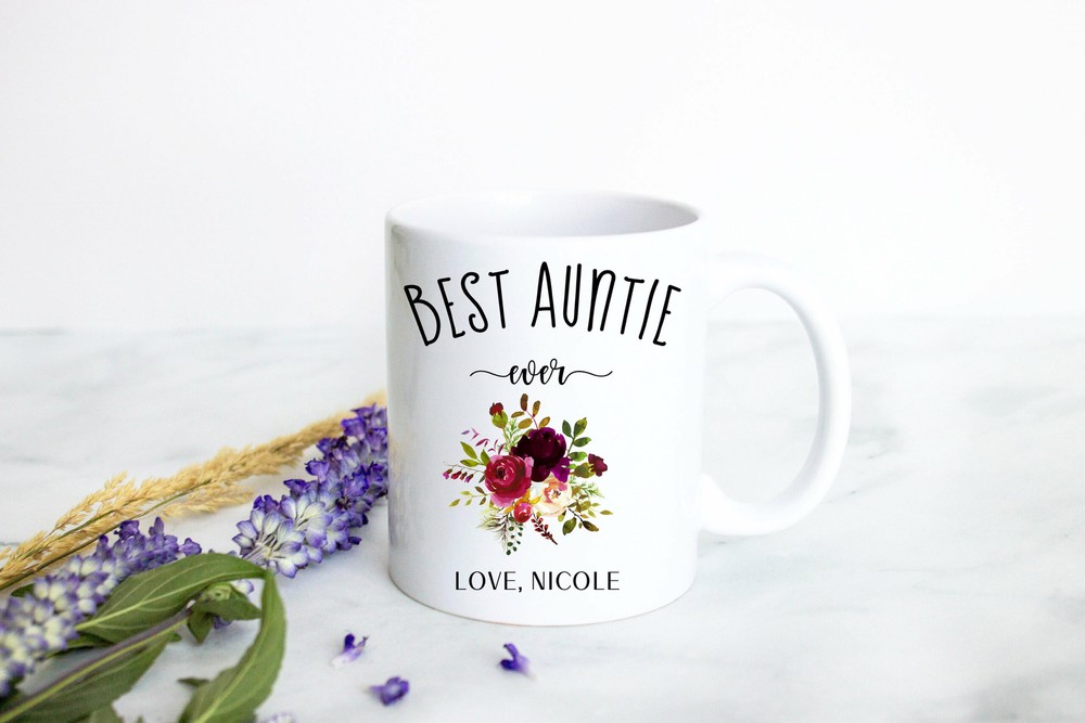 Aunt Gift Best Aunt Mug New Aunt Gift Baby Announcement Best Auntie Gift Custom