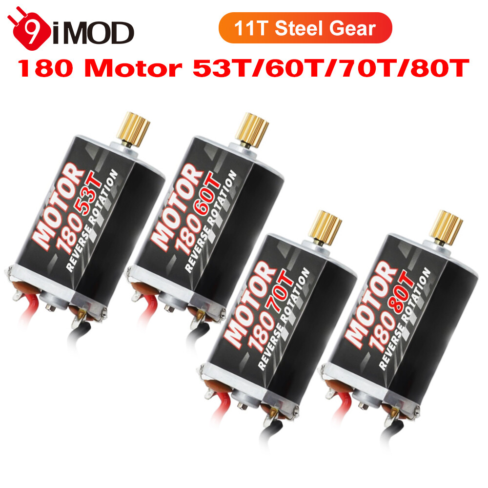 180 Brushed Motor 53T 60T 70T 80T w/11T Gear For Traxxas TRX4M 1/18 RC Crawler