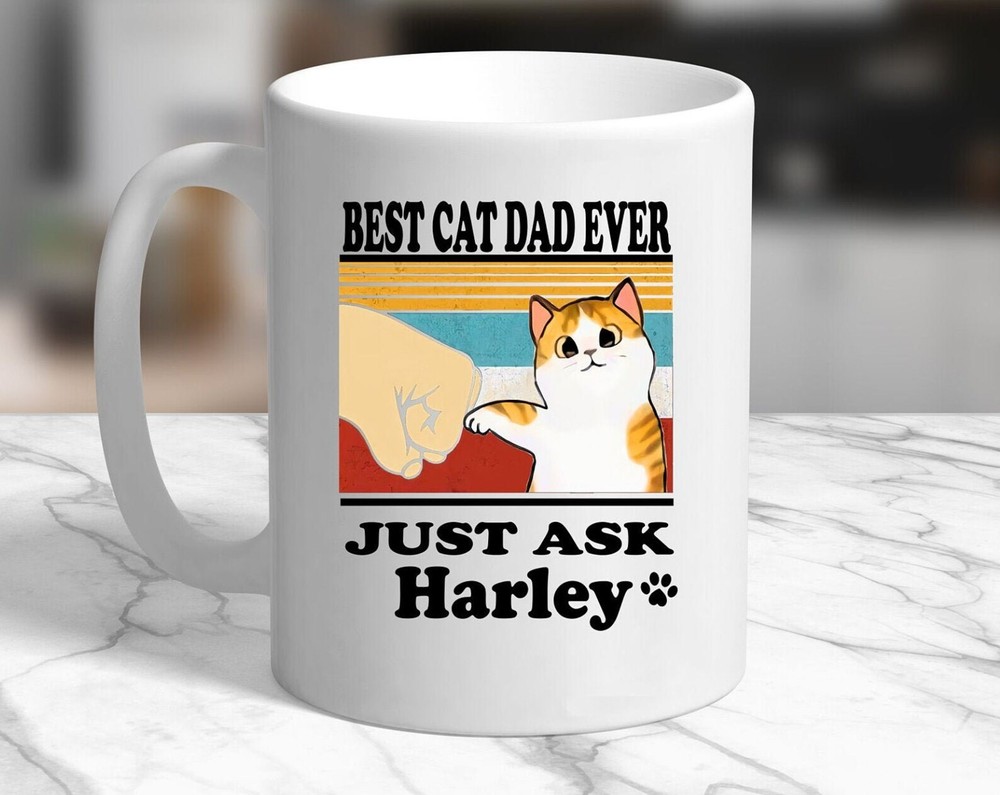 Best Cat Dad Mug Cat Dad Gift Fathers Day Gift Cat Dad Cat Owner Personalized