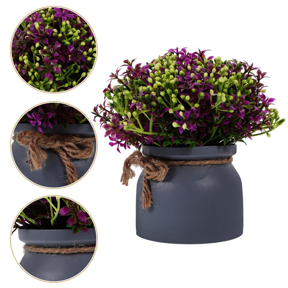 Faux Artificial Potted Bonsai Plant for Desktop Decor and Home