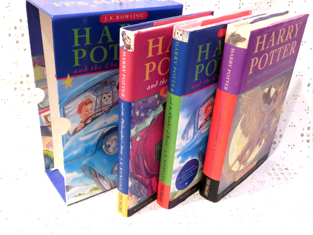 J K Rowling Harry Potter Trilogy 1 1998 2nd 2 1998 1st 3 1999 1st HB DJ Slipcase