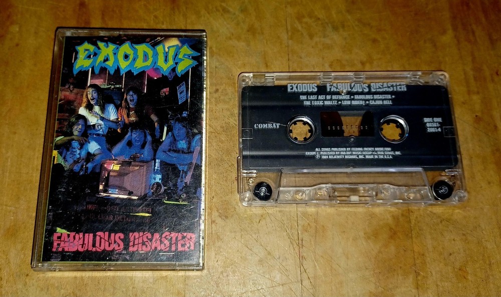 EXODUS FABULOUS DISASTER VINTAGE CASSETTE TAPE HEAVY METAL THRASH RARE (1989) 🔥
