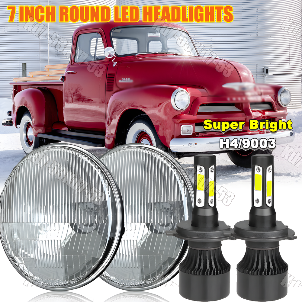 7Inch Led Headlights Halo Projector For Chevrolet Truck 1954-1957 3100 1956-1959