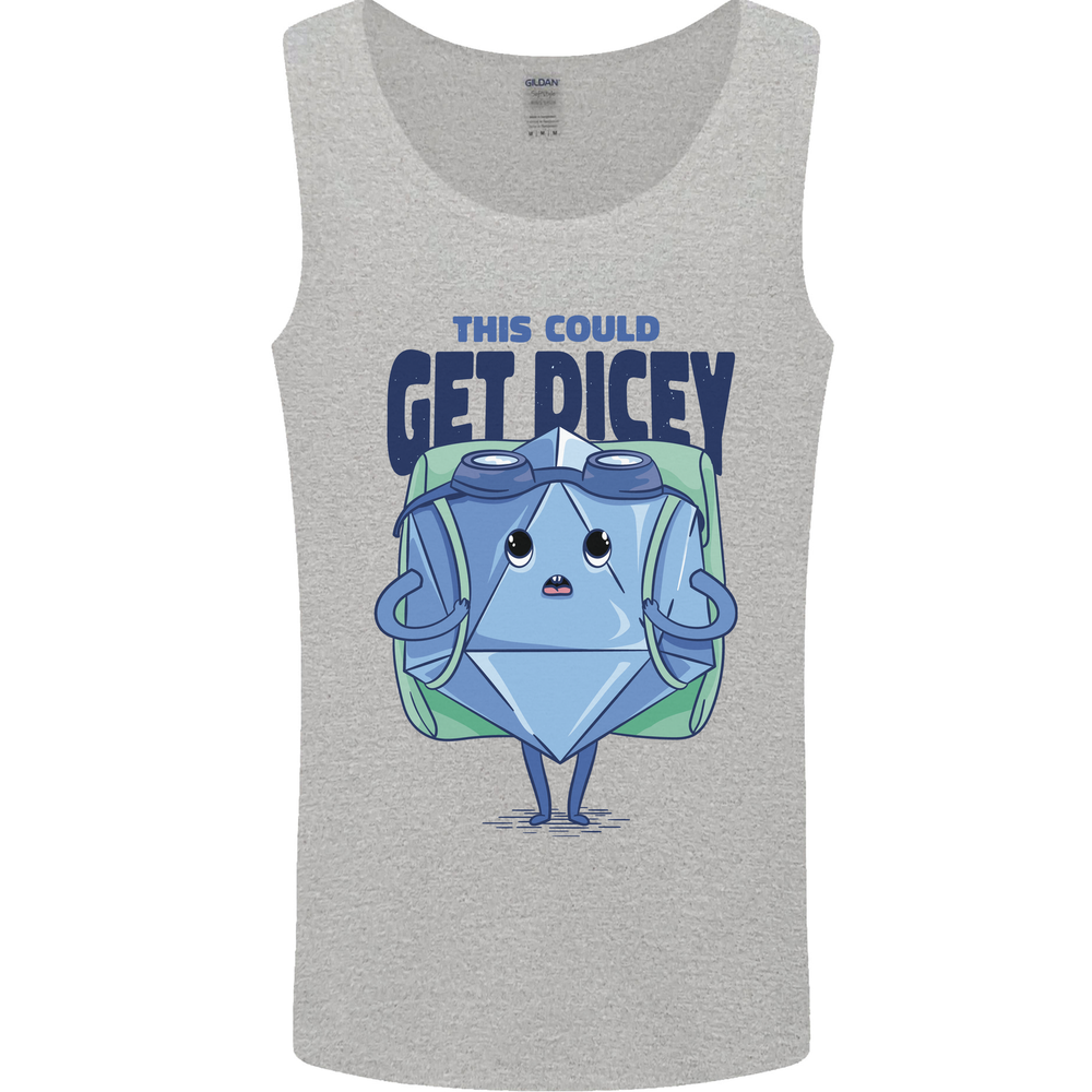 RPG Role Playing Game Get Dicey Funny Mens Vest Tank Top
