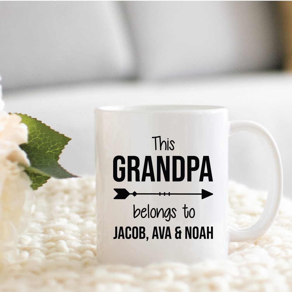 Personalized Grandpa Mug For Father's Day Gifts This Grandpa Belongs To Mug