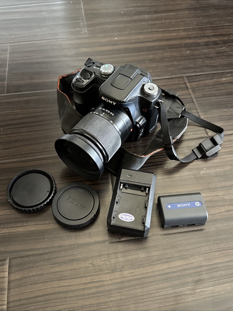 Sony Alpha a100 10.2MP Digital SLR Camera - Black (Kit w/ DT 18-70mm Lens)