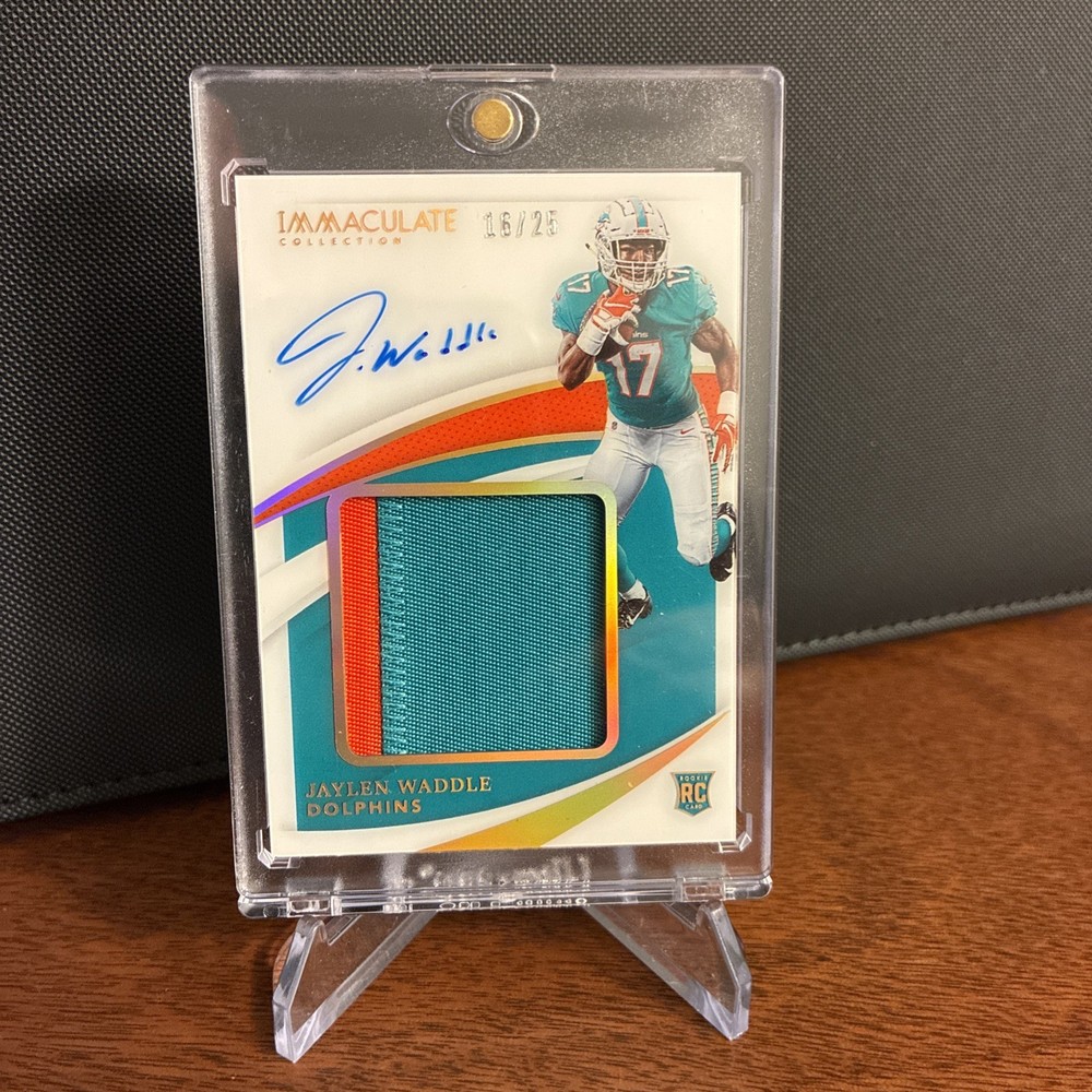 2021 Panini Immaculate JAYLEN WADDLE Premium RPA RC Patch AUTO /25