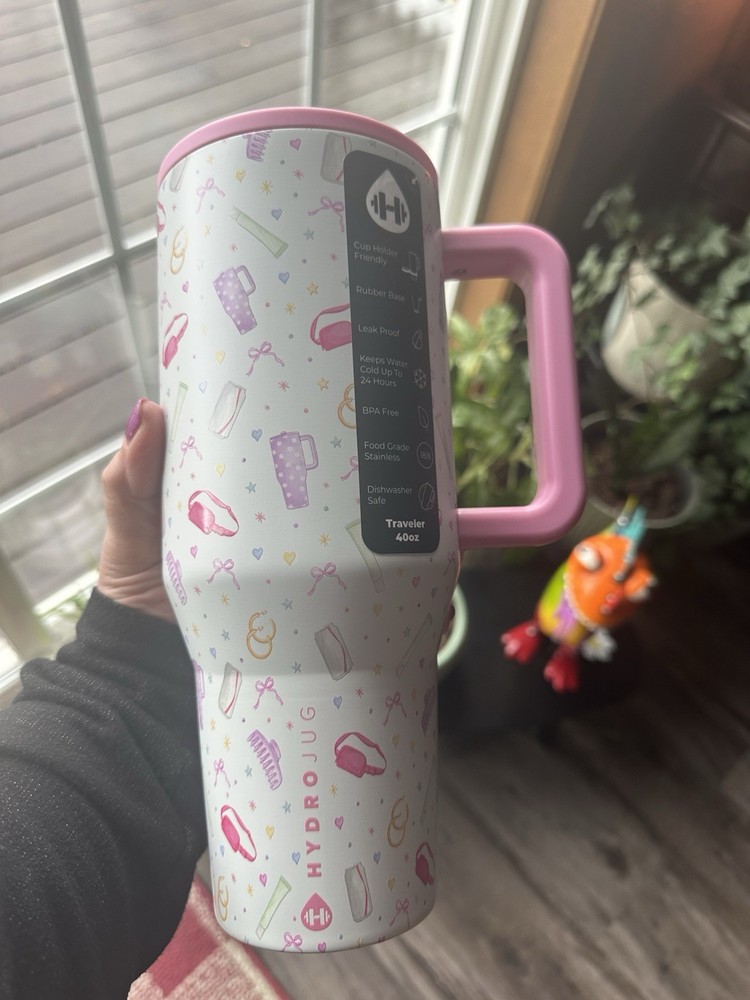 Hydrojug Jane Collection UTAH MOM Traveler 40oz NIB💜🩷 IN HAND READY TO SHIP