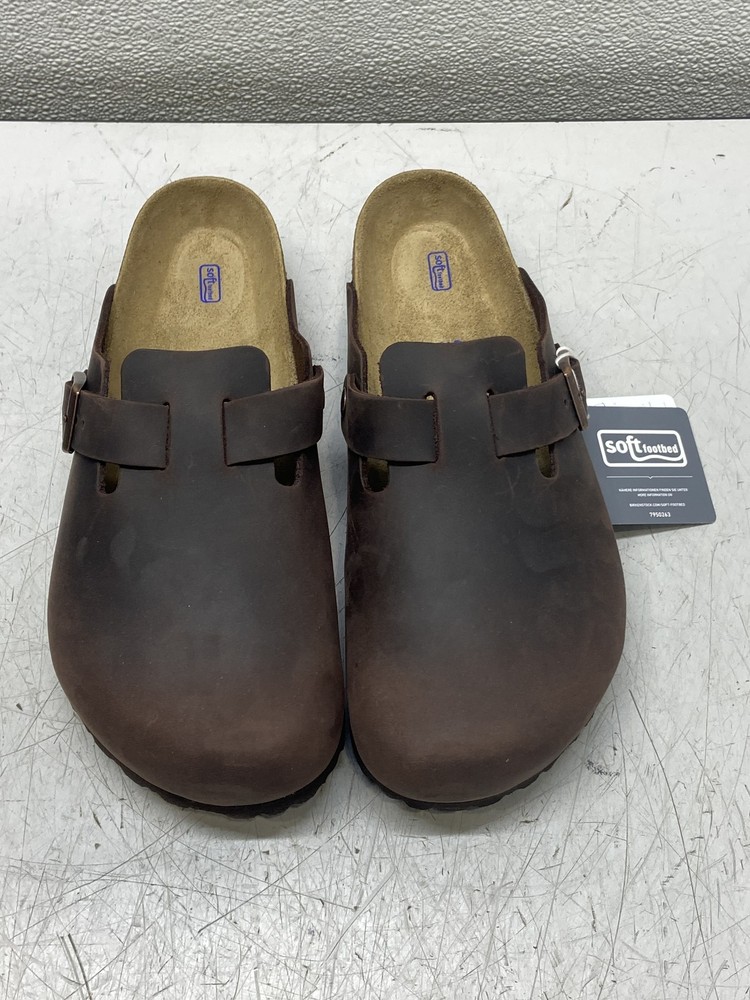 Birkenstock Boston Men's 12 Soft Footbed Oiled Leather Clogs 0159711 Habana