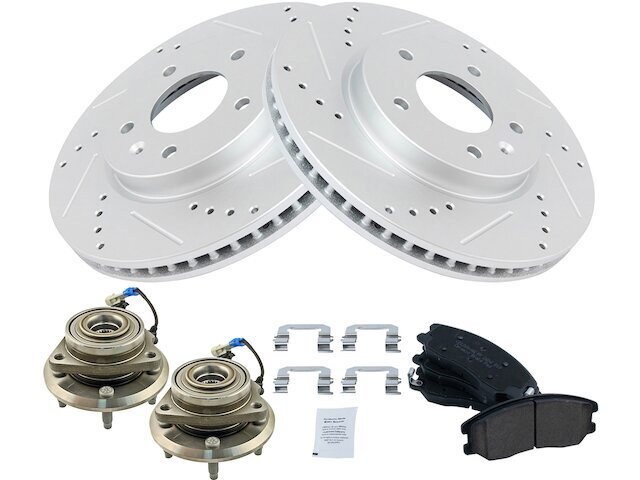 Front Brake Pad and Rotor and Wheel Hub Kit fits Chevy Equinox 2007-2009 89TTQB