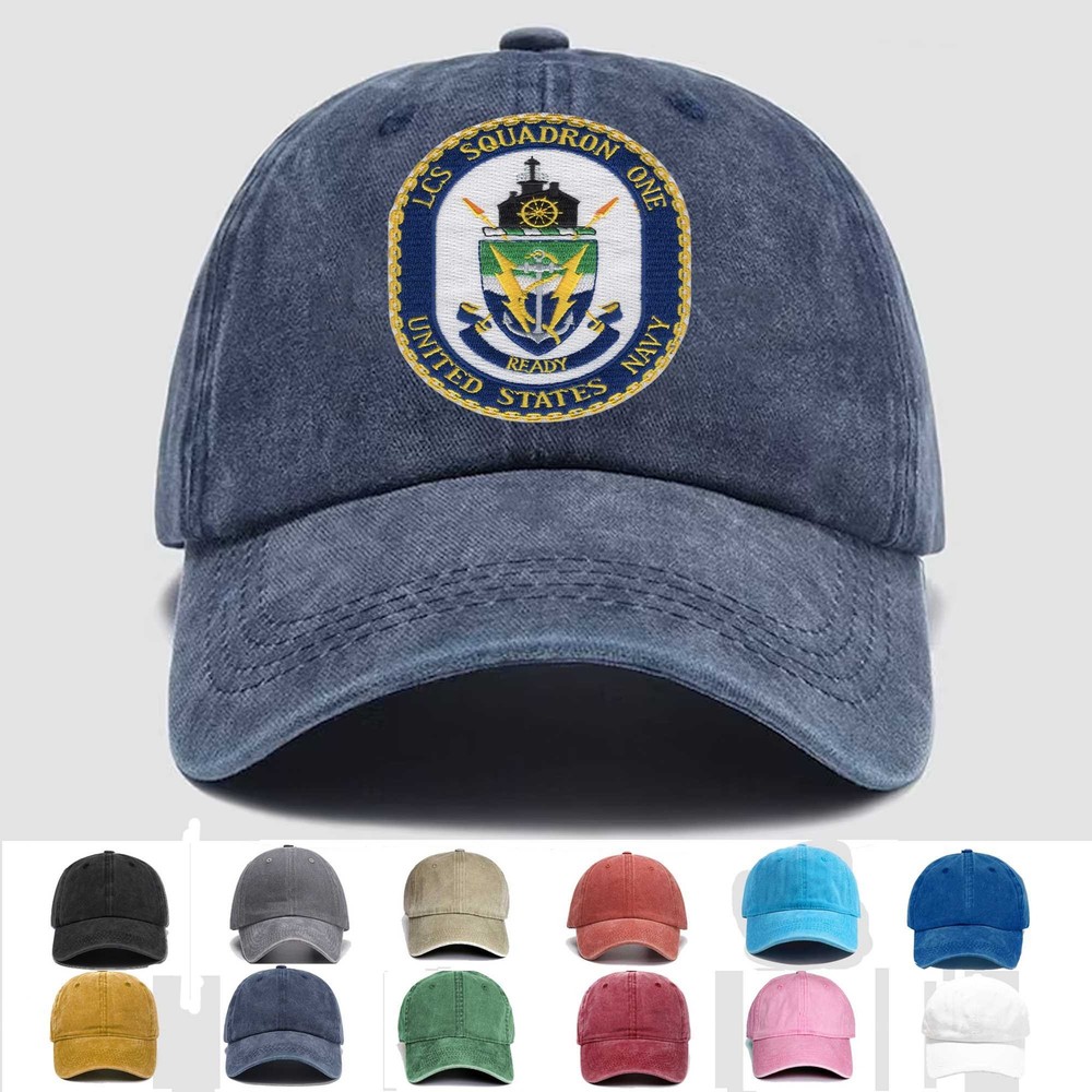 Custom Personalization Embroidered Hat LCS Squadron One, Veteran Cap,Trucker Hat