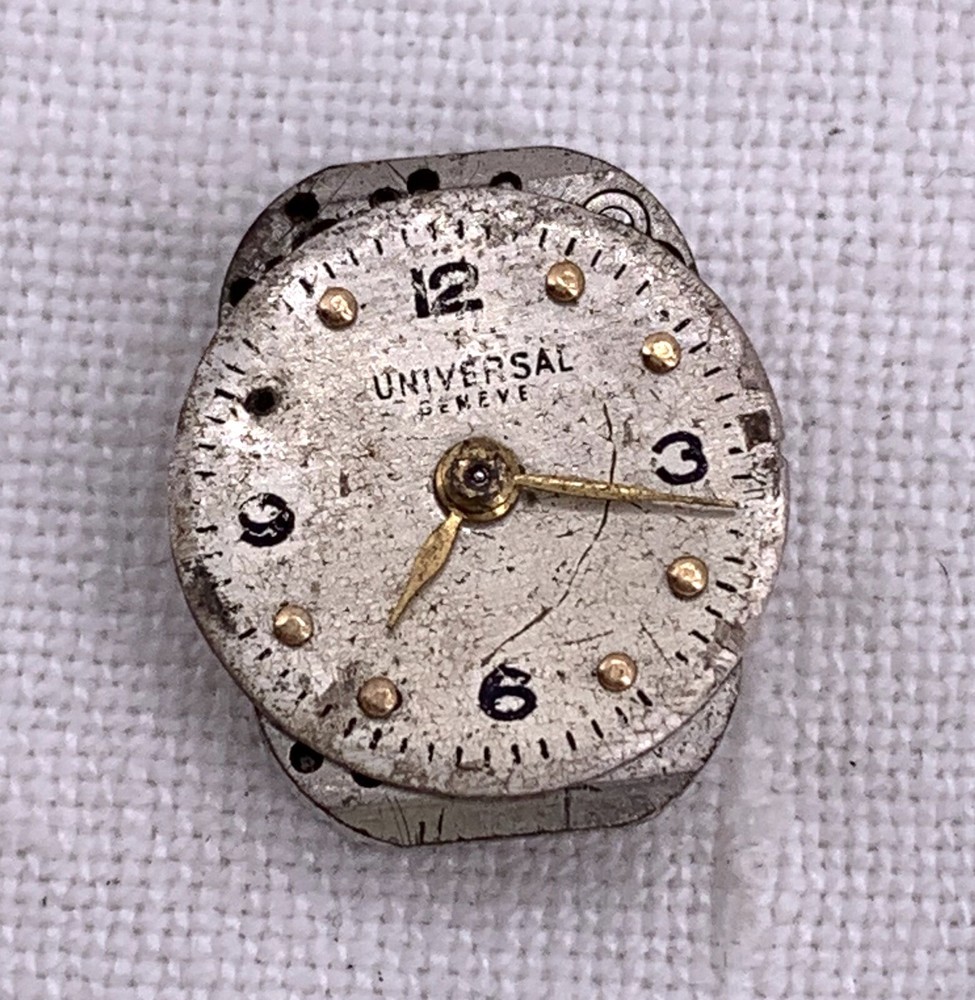 Universal Geneve 219 Hand Manual 14.5 Mm No Funciona For Parts Watch Swiss 1