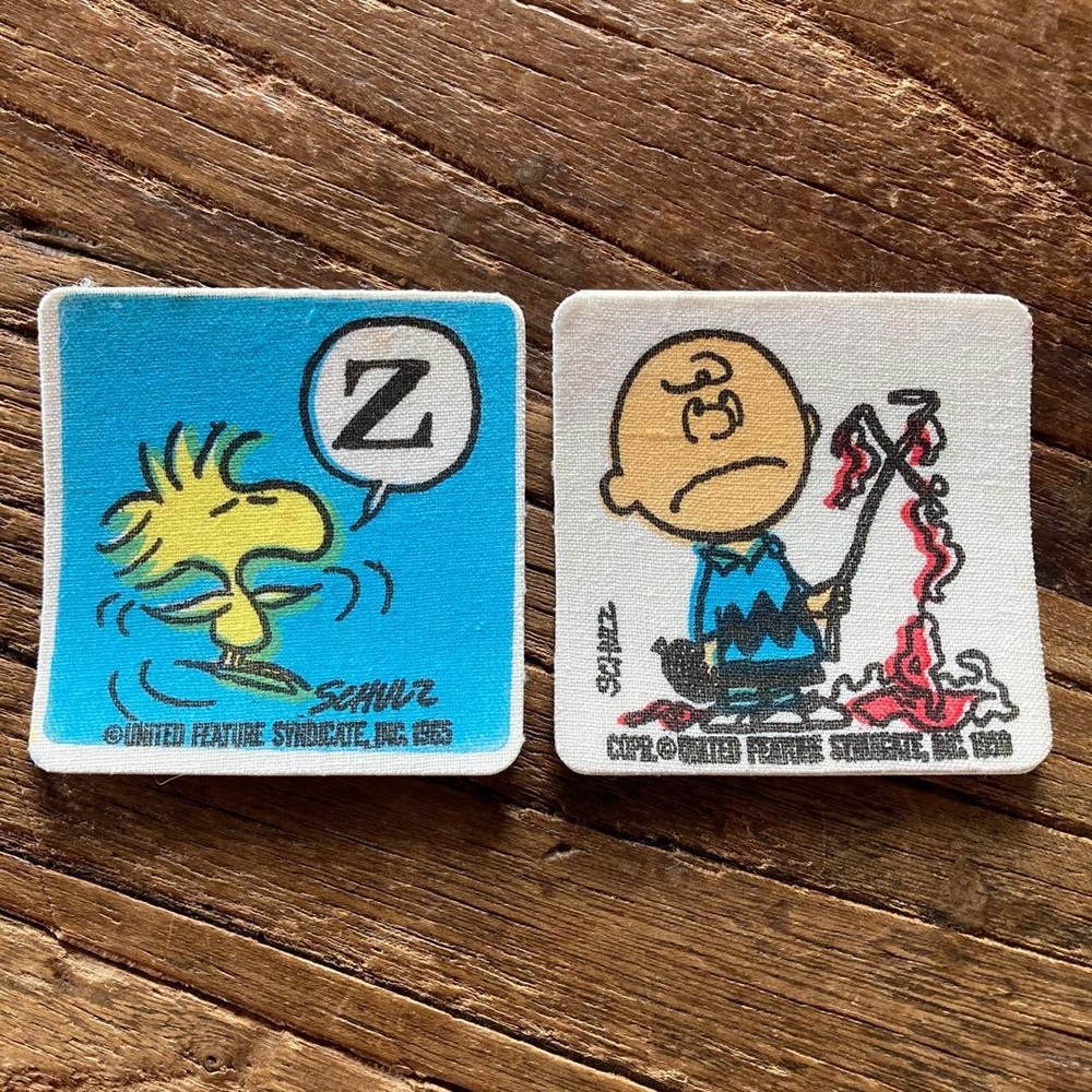 60's Vintage Deadstock Peanuts Iron-On Patch Snoopy Charlie Brown Woodstock