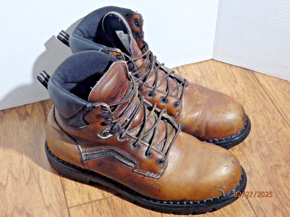 Red Wing 2226 Dyna-Force USA-Made Steel Toe Work Boots Size 9.5 Leather