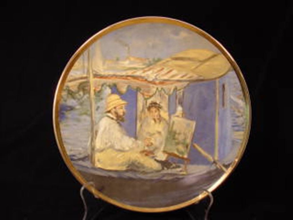 Vintage Édouard Manet Barque Porcelain Collector Plate