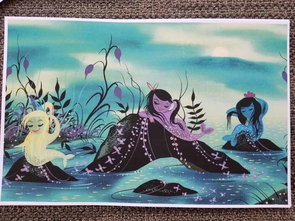 Mary Blair Peter Pan Mermaid Lagoon Poster Print 13x19 Satin Finish