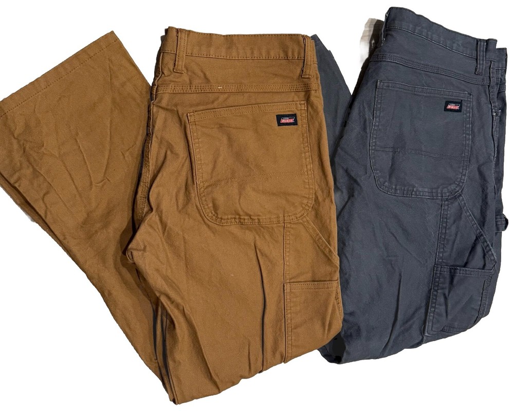 Dickies 36x30 Carpenter Pants Bundle Grey Brown Utility Workwear Casual Western