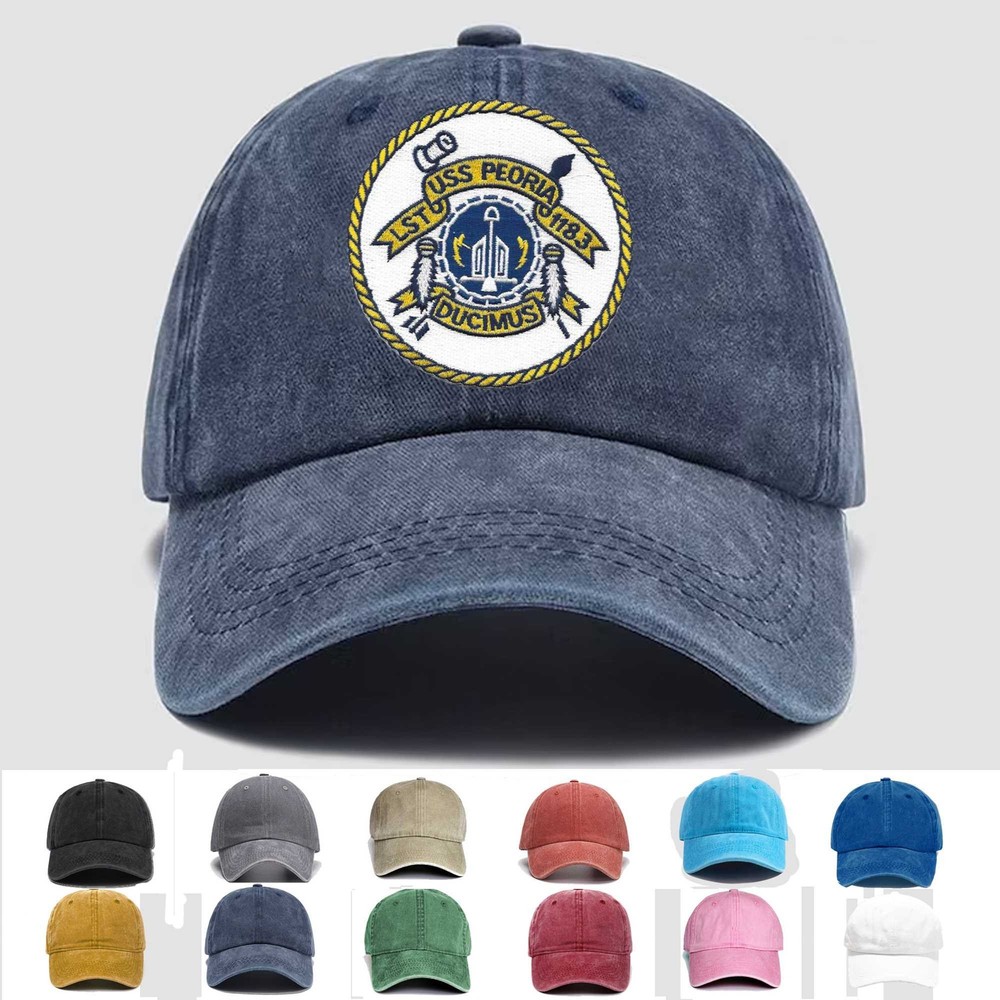 Custom Embroidered Hat LST-1183 USS Peoria, Veteran Cap, Trucker Hat, Gift Idea