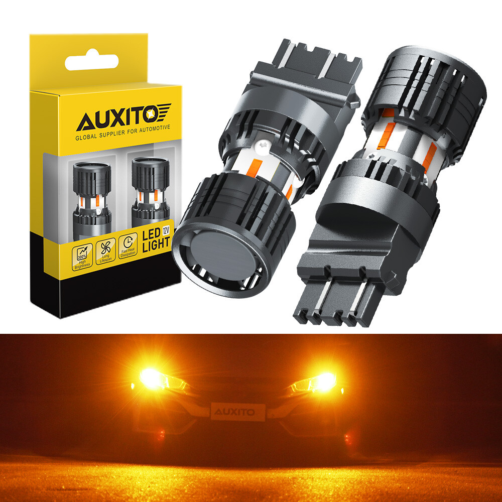 2x AUXITO Yellow Amber 3456 3157 LED Turn Signal Parking Light Corner Bulb