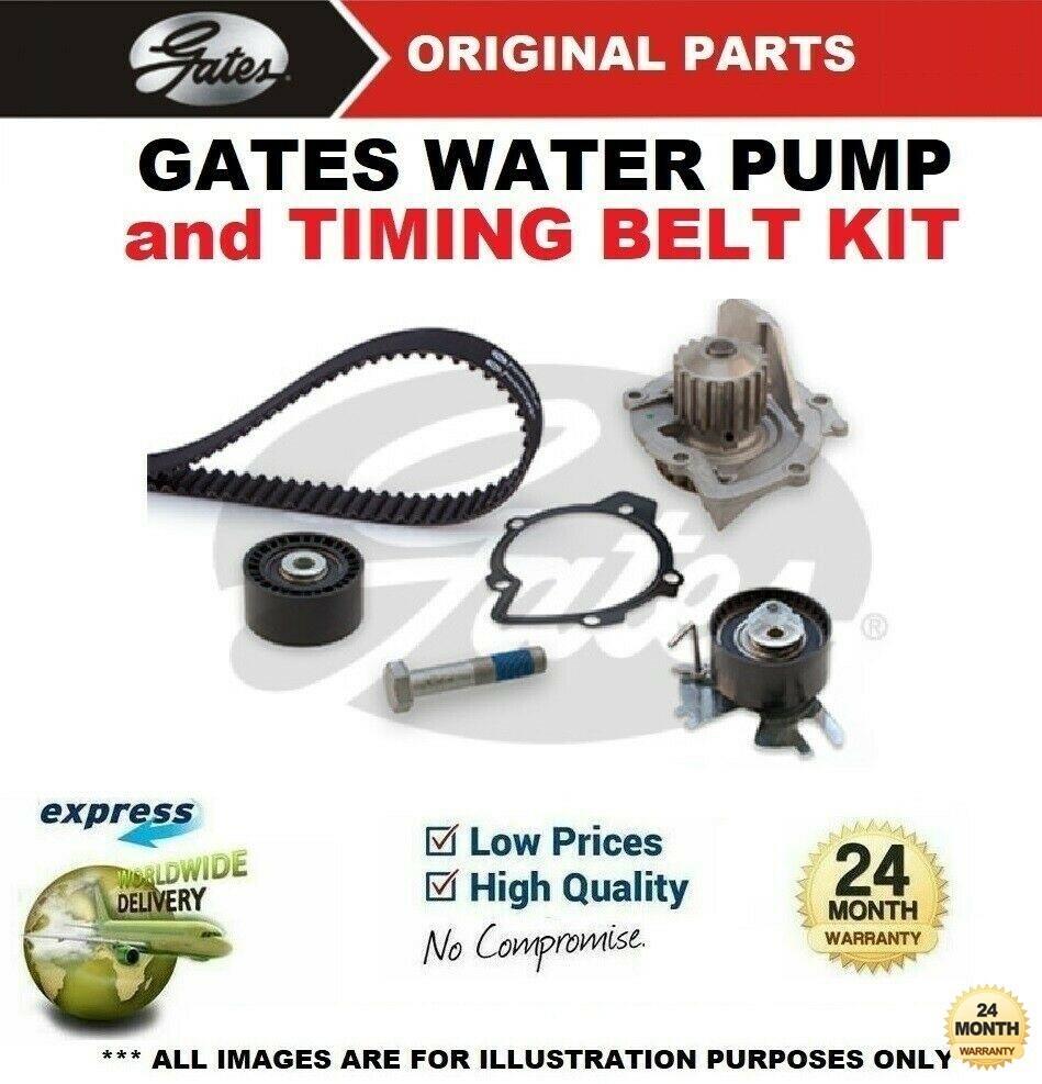 GATES WATER PUMP & TIMING BELT KIT for PEUGEOT RCZ 2.0HDi 2010->