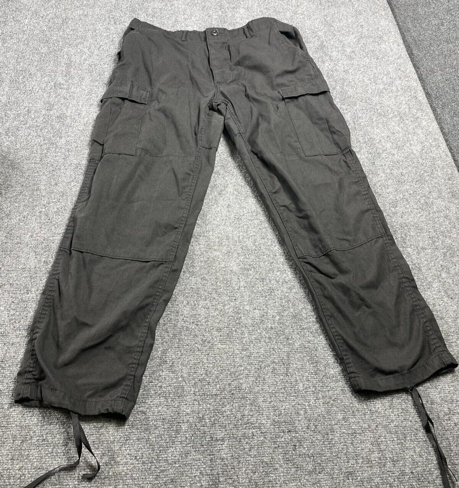 Tru Spec Men's Pants Black Tactical Cargo Ripstop Canvas Workwear Large-Regular