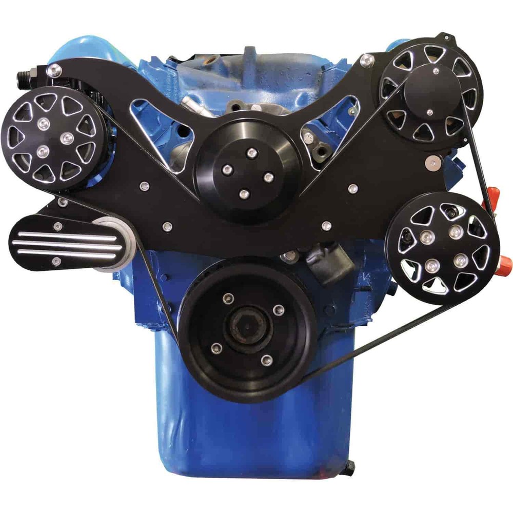 All American Billet FDS-351C-201 Serpentine Belt Front Drive System Ford 351 Cle