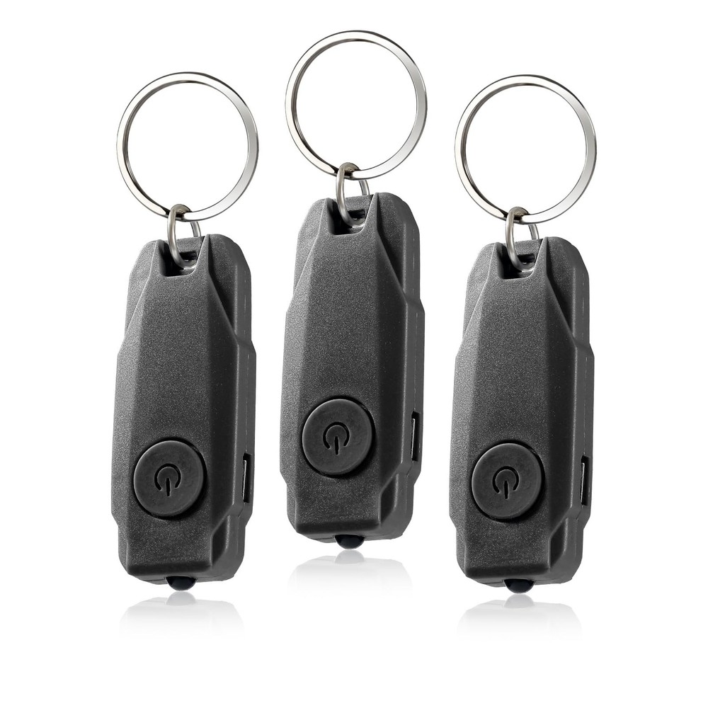 USB Rechargeable Keychain Light, 3pcs Mini LED Flashlight with Keyring, Great...