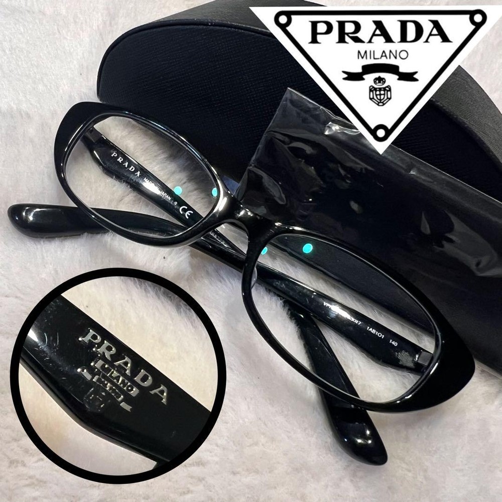 Prada VPR 16Q 5317 1AB101 Black Clear Glasses Frame Unused 5.5x2.0 Inches