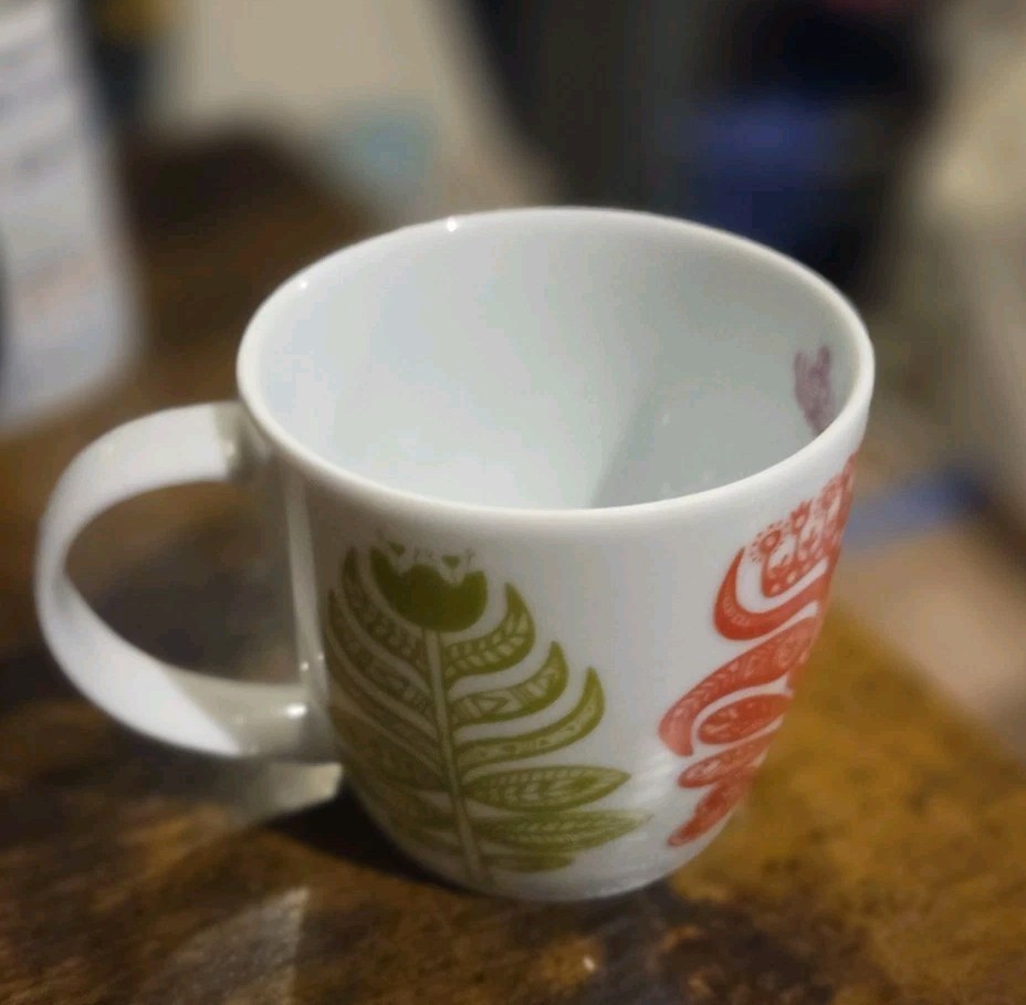 Paperchase Paisley Colorful Fine Porcelain Mug Dishwasher Safe