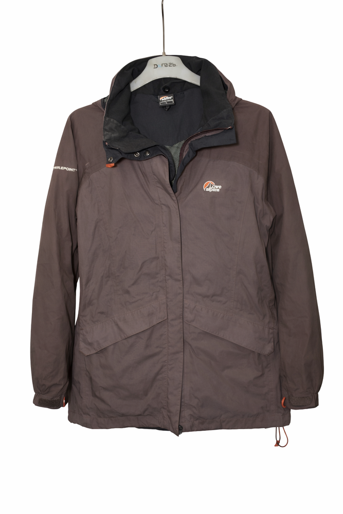 Lowe Alpine Triplepoint XC Jacket Womens L Brown Hooded Outdoor Walking Coat