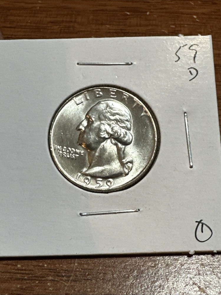 1959 D Washington Quarter Silver - BU - Brilliant Uncirculated Free Shipping