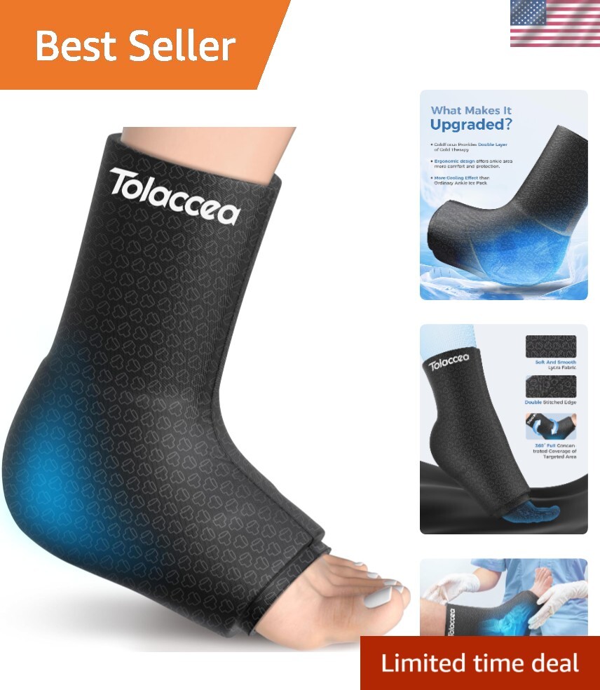 Flexible Gel Ankle Ice Pack Wrap for Swelling Sprain Cold Therapy Relief