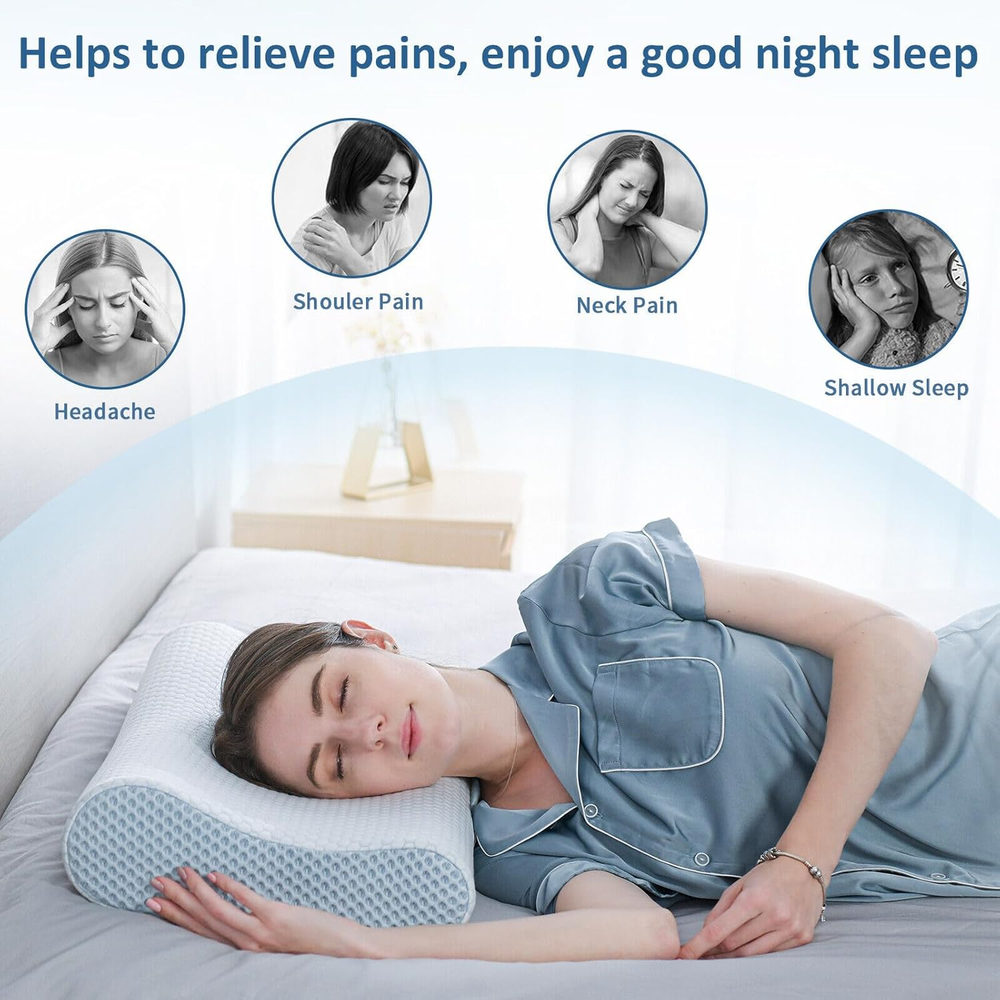 Ergonomic Neck Pillow for Cervical Pain Relief - Orthopedic Support for Neck Pain