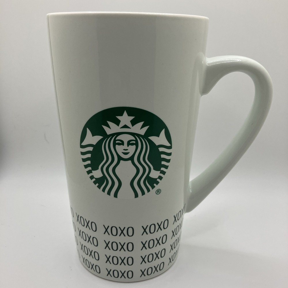 XOXO Starbucks Mug 2020 White Ceramic 16oz. Tall, Love and Hugs