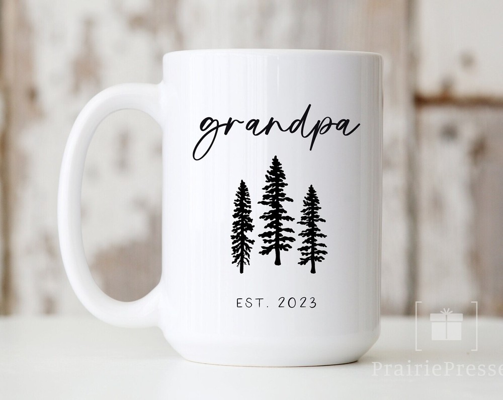 New Grandpa Mug Grandpa Est 2023 Papa Opa New Grandpa Gift Grandparent Mug Perso