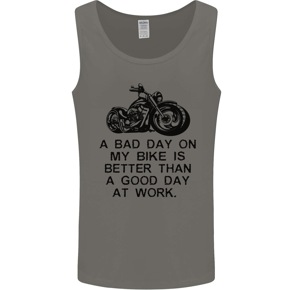 A Bad Day on My Bike Motorbike Biker Mens Vest Tank Top
