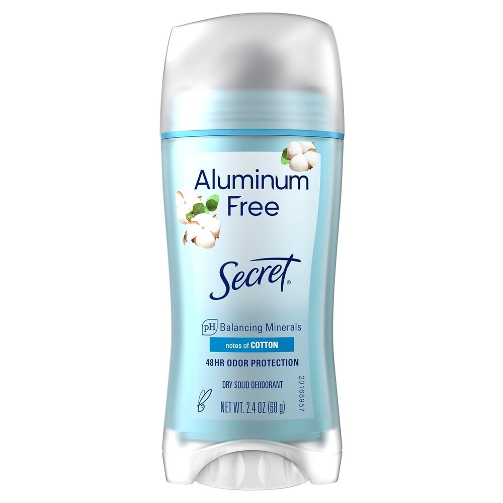Secret Aluminum Free Deodorant for Women, 48hr Odor Protection, Free of Parabens