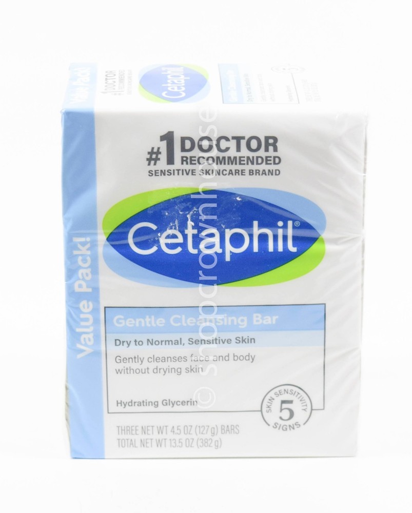 Cetaphil Gentle Cleansing Bar 4.5 Oz Pack of 3
