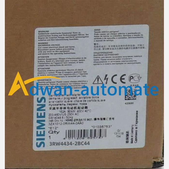 3RW4434-2BC44 NEW SIEMENS 3RW44342BC44 SIRIUS Soft Starter 55kW 3RW44342BC44